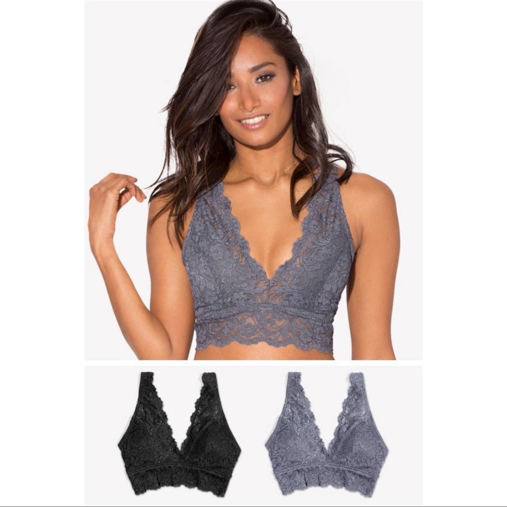 2 pack of lace bralettes